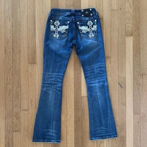 Vintage Miss Me Jeans Bootcut Flare Low Rise Blue Size 27
